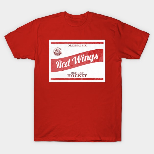 Red Stripe Wings T-Shirt by DesignsByDrew